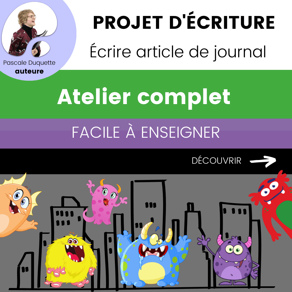 activité d'écriture écrire article de journal