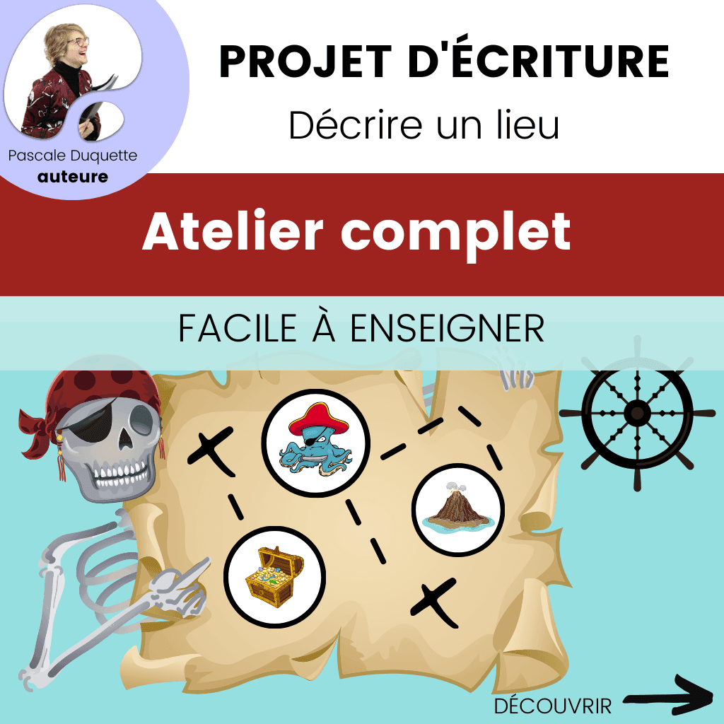 activité d'écriture décrire un lieu pirates