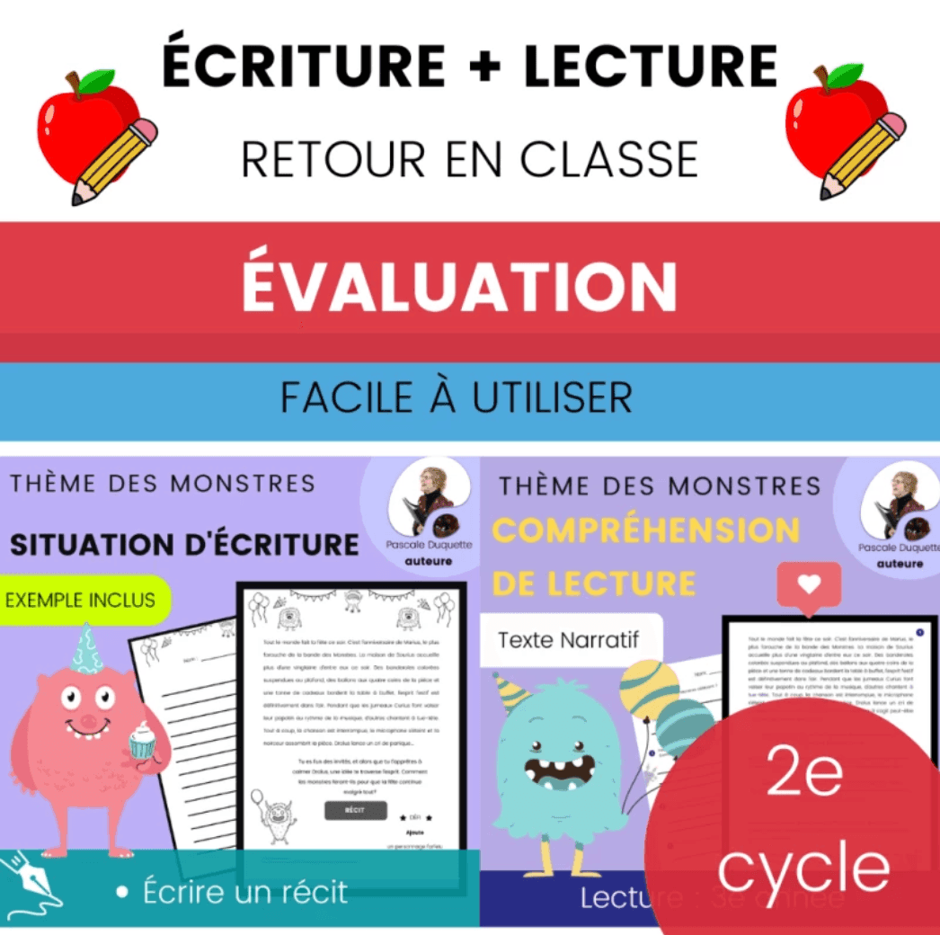 Ensemble lecture + écriture – rentrée 2e cycle (3e année)
